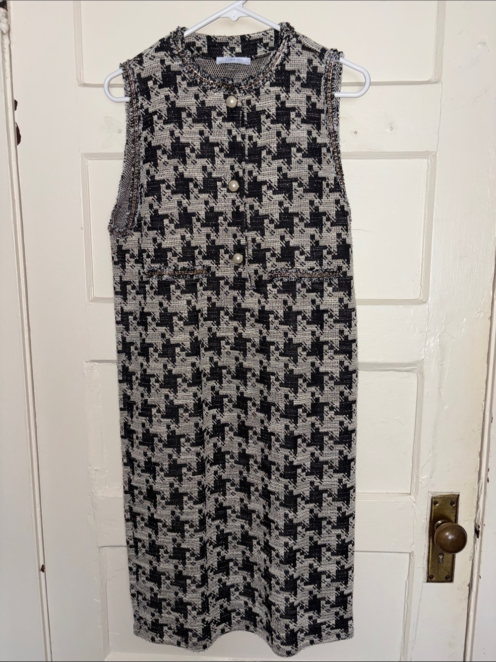 ZARA houndstooth tweed dress